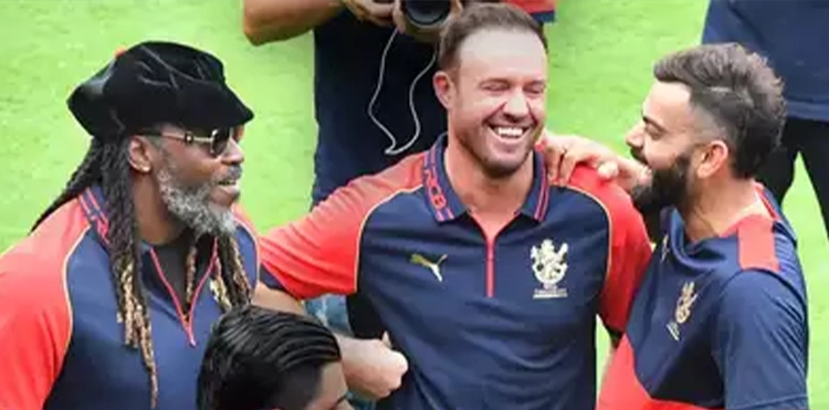 IPL 2023 Hall of Fame Induction Ceremony of AB de Villiers and Chris Gayle at Chinnaswamy Stadium