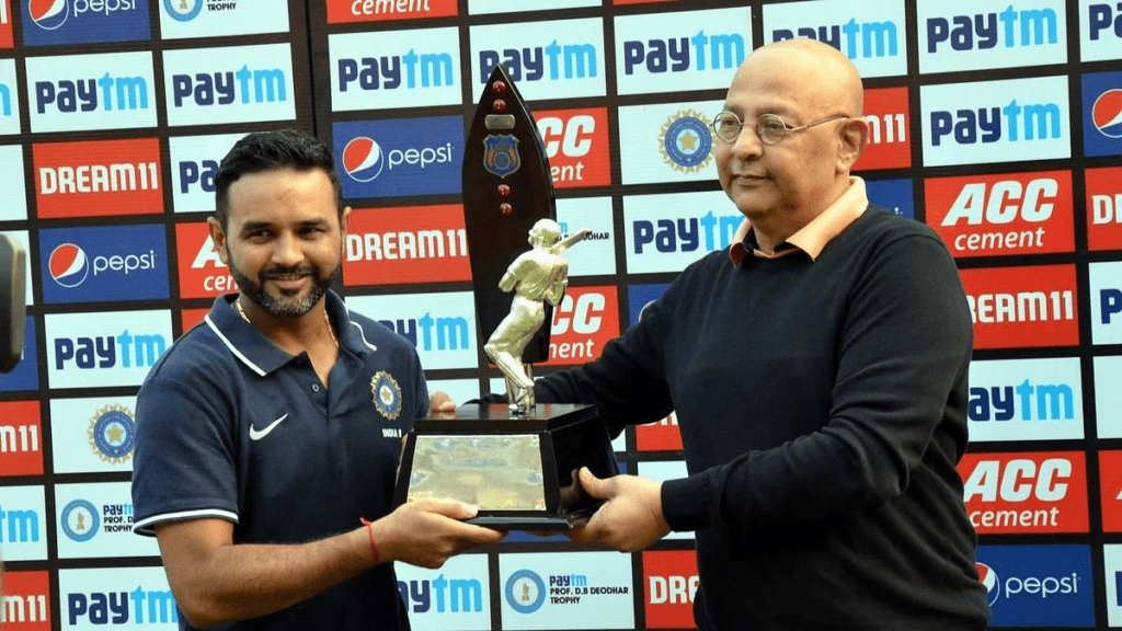 Winner of The Deodhar Trophy in 2019-20