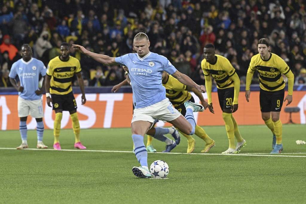 Manchester City vs Young Boys UCL Results