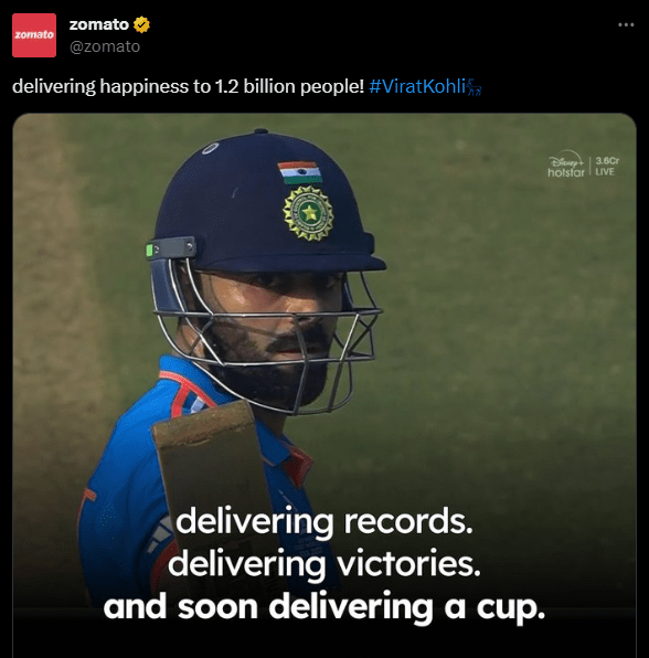 Zomato Tweets After India Beat New Zealand